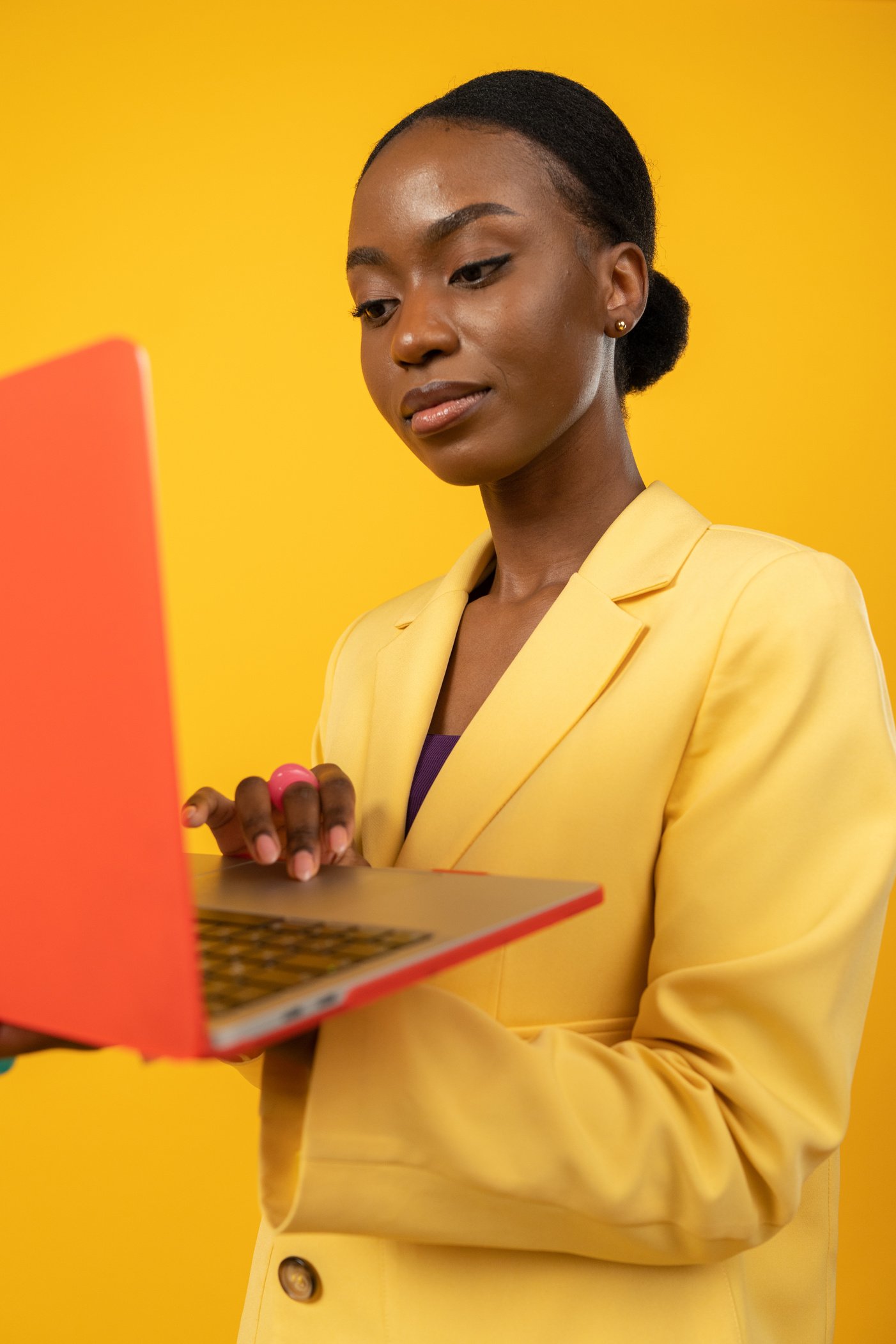 Tech Humans Portrait of a Woman with a Laptop